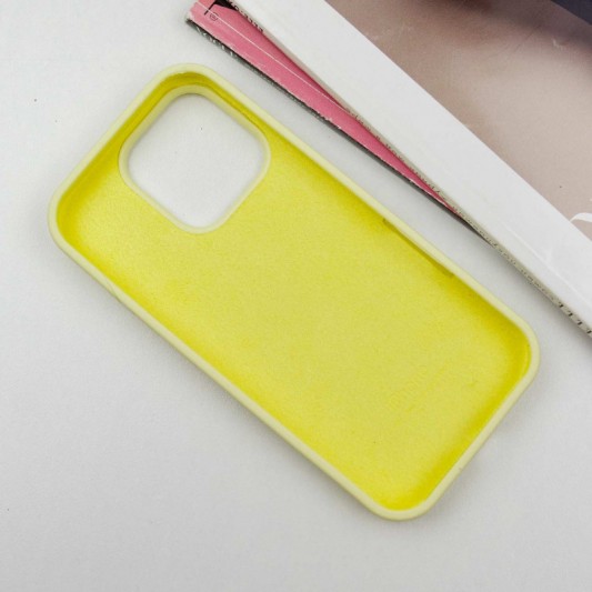 Чохол Silicone Case Full Protective (AA) для Apple iPhone 16 Pro (6.3") Жовтий / Mellow Yellow - зображення 2 
