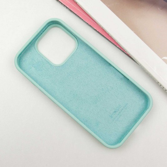 Чохол Silicone Case Full Protective (AA) для Apple iPhone 16 Pro (6.3") Бірюзовий / Turquoise - зображення 2 