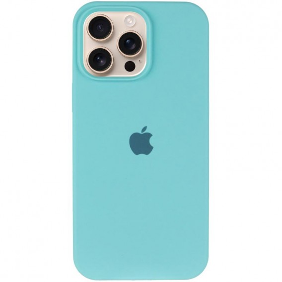 Чохол Silicone Case Full Protective (AA) для Apple iPhone 16 Pro (6.3") Бірюзовий / Marine Green