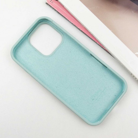 Чехол Silicone Case Full Protective (AA) для Apple iPhone 16 Pro (6.3") Бирюзовый / Beryl - изображение 2