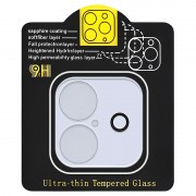 Защитное стекло на камеру Full Block (тех.пак) для Apple iPhone 16 (6.1") / 16 Plus (6.7") Прозрачный
