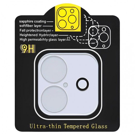 Защитное стекло на камеру Full Block (тех.пак) для Apple iPhone 16 (6.1") / 16 Plus (6.7") Прозрачный