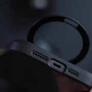TPU+PC чохол Metal Buttons with MagSafe Carbon Ring для Apple iPhone 16 Pro Max (6.9"), Чорний