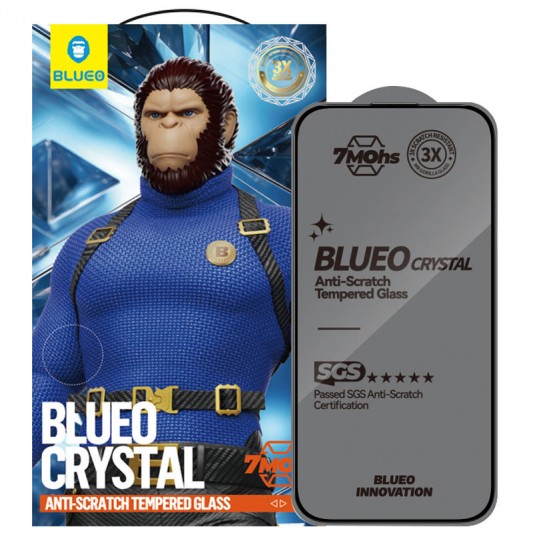 Защитное 2.5D стекло Blueo Crystal Anti-Scratch для Apple iPhone 16 Pro Max (6.9") Черный
