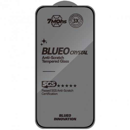 Защитное 2.5D стекло Blueo Crystal Anti-Scratch для Apple iPhone 16 Pro Max (6.9") Черный - изображение 1