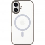 TPU+PC чехол Blueo Skin Friendly Frosted with MagSafe для Apple iPhone 16 (6.1") Серый