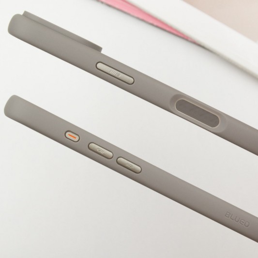 TPU+PC чохол Blueo Skin Friendly Frosted with MagSafe для Apple iPhone 16 (6.1") Сірий - зображення 3 