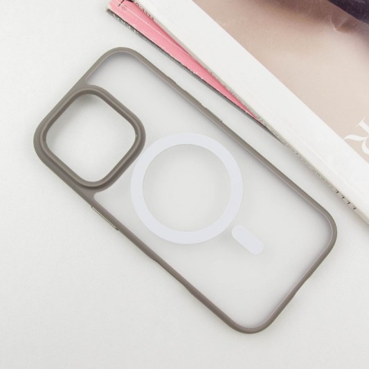 TPU+PC чохол Blueo Skin Friendly Frosted with MagSafe для Apple iPhone 16 Pro (6.3") Сірий - зображення 1 