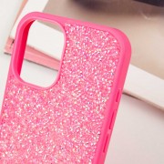 TPU чехол Bling World Rock Diamond для Apple iPhone 16 (6.1"), Ярко-розовый