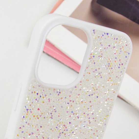 TPU чехол Bling World Rock Diamond для Apple iPhone 16 (6.1"), Белый