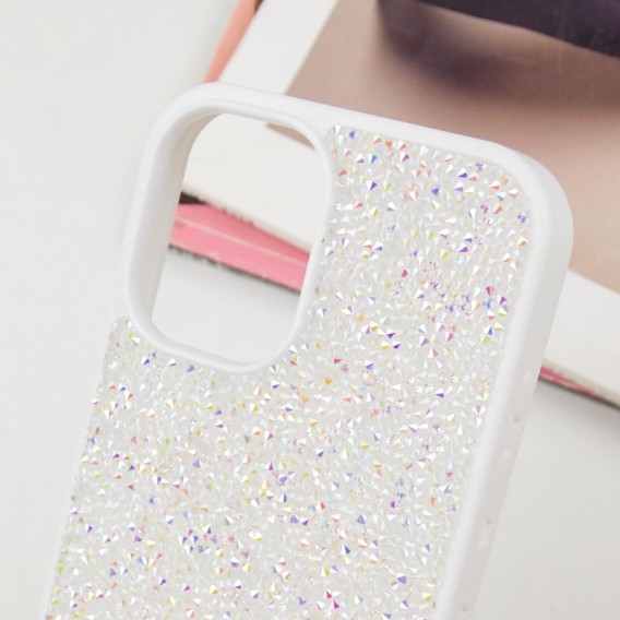 TPU чехол Bling World Rock Diamond для Apple iPhone 16 (6.1"), Белый