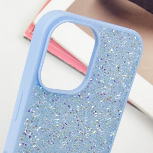 TPU чохол Bling World Rock Diamond для Apple iPhone 16 (6.1"), Блакитний - зображення 3 