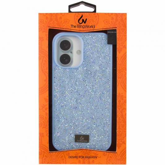 TPU чохол Bling World Rock Diamond для Apple iPhone 16 (6.1"), Блакитний - зображення 7 