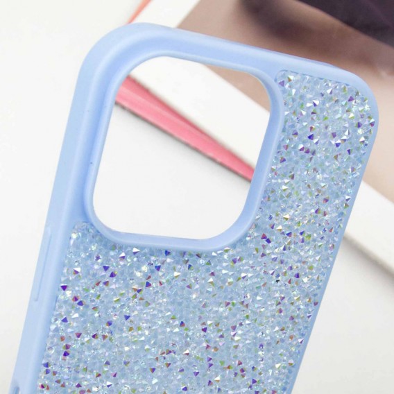 TPU чохол Bling World Rock Diamond для iPhone 16 Pro (6.3"), Блакитний