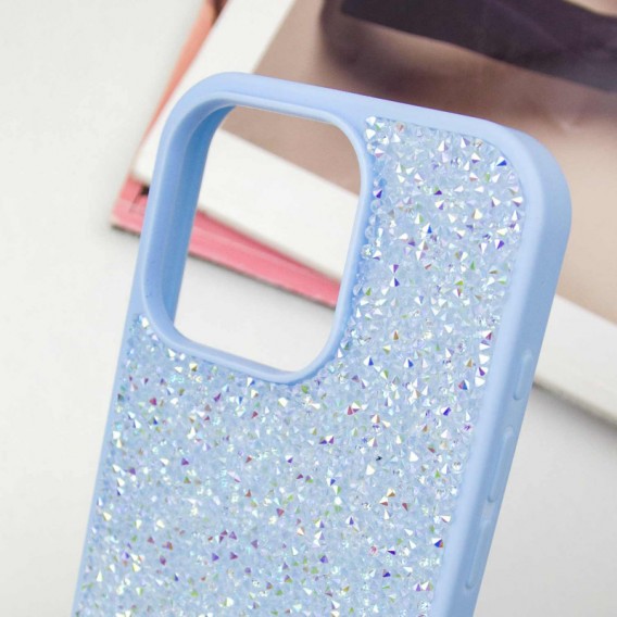 TPU чохол Bling World Rock Diamond для iPhone 16 Pro (6.3"), Блакитний
