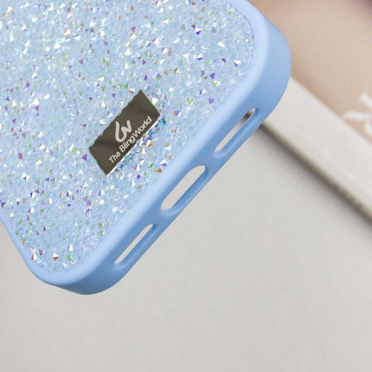 TPU чохол Bling World Rock Diamond для iPhone 16 Pro (6.3"), Блакитний - зображення 6 