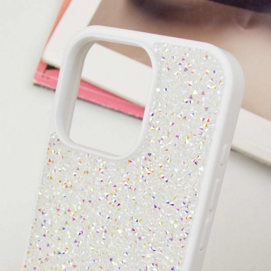 TPU чохол Bling World Rock Diamond для Apple iPhone 16 Pro (6.3") Білий - зображення 5 