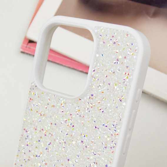 TPU чохол Bling World Rock Diamond для Apple iPhone 16 Pro (6.3"), Білий