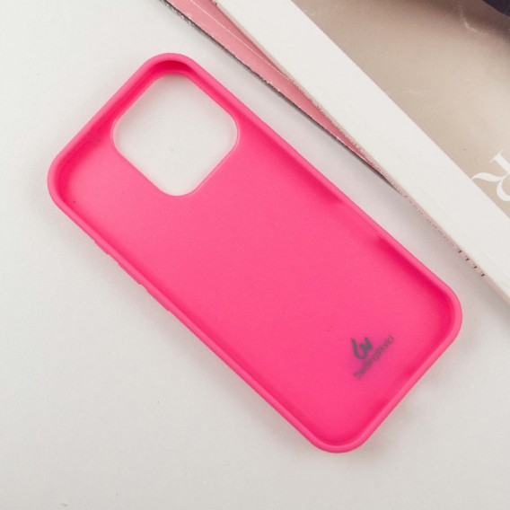 TPU чохол Bling World Rock Diamond для Apple iPhone 16 Pro (6.3"), Яскраво-рожевий