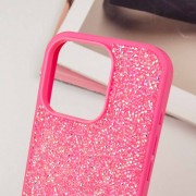 TPU чехол Bling World Rock Diamond для Apple iPhone 16 Pro (6.3"), Ярко-розовый