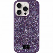 TPU чохол Bling World Rock Diamond для Apple iPhone 16 Pro (6.3") Фіолетовий
