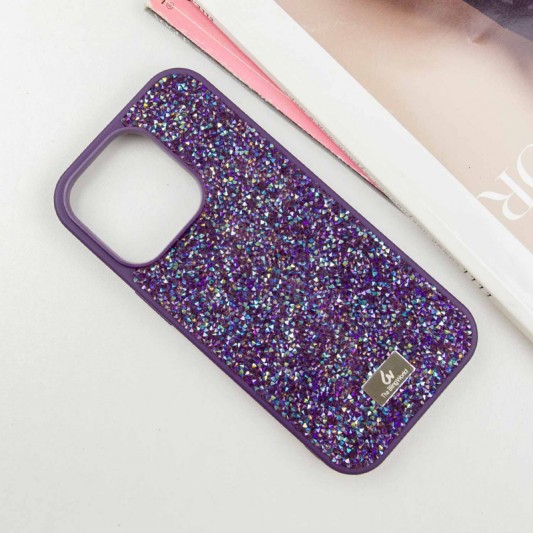 TPU чохол Bling World Rock Diamond для Apple iPhone 16 Pro (6.3") Фіолетовий - зображення 1 