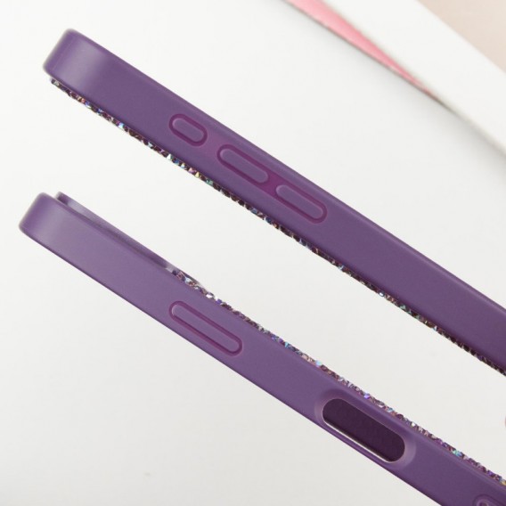 TPU чохол Bling World Rock Diamond для Apple iPhone 16 Pro (6.3"), Фіолетовий