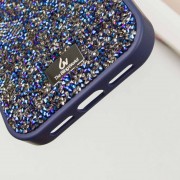 TPU чохол Bling World Rock Diamond для Apple iPhone 16 Pro (6.3"), Синій