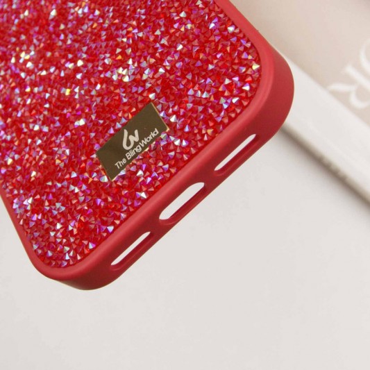TPU чохол Bling World Rock Diamond для Apple iPhone 16 Pro Max (6.9") Червоний - зображення 6 