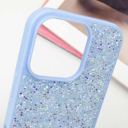 TPU чехол Bling World Rock Diamond для Apple iPhone 16 Pro Max (6.9"), Голубой - изображение 4
