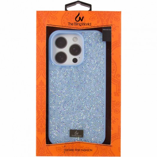 TPU чехол Bling World Rock Diamond для Apple iPhone 16 Pro Max (6.9"), Голубой - изображение 7