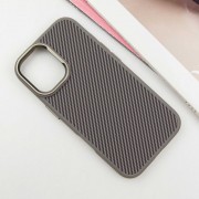 Чехол TPU+PC Carbon with MagSafe для Apple iPhone 16 (6.1"), Grey