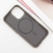 Чехол TPU+PC Carbon with MagSafe для Apple iPhone 16 (6.1"), Grey