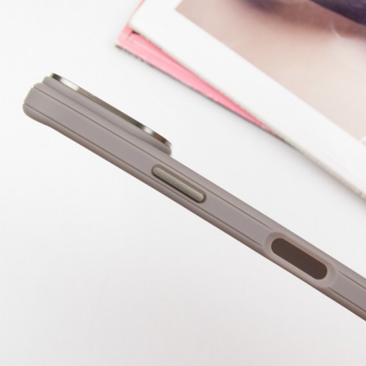 Чехол TPU+PC Carbon with MagSafe для Apple iPhone 16 (6.1") Grey - изображение 5