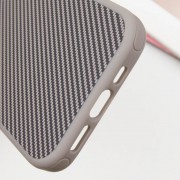 Чехол TPU+PC Carbon with MagSafe для Apple iPhone 16 (6.1"), Grey