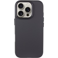 Чехол TPU+PC Carbon with MagSafe для Apple iPhone 16 Pro (6.3"), Black