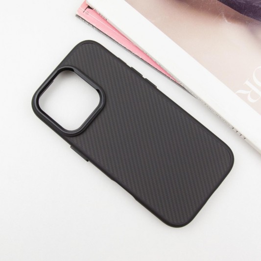 Чехол TPU+PC Carbon with MagSafe для Apple iPhone 16 Pro (6.3"), Black - изображение 1