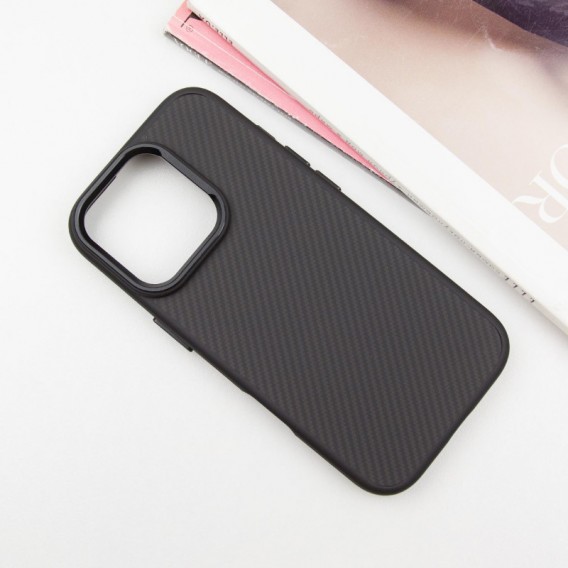 Чохол TPU+PC Carbon with MagSafe для Apple iPhone 16 Pro (6.3"), Black