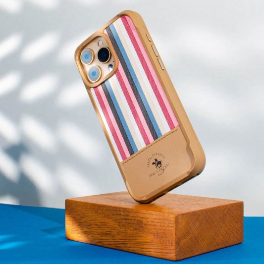 Шкіряний чохол Polo Santa Barbara Isaac для Apple iPhone 16 Pro (6.3") Champagne gold - зображення 4 