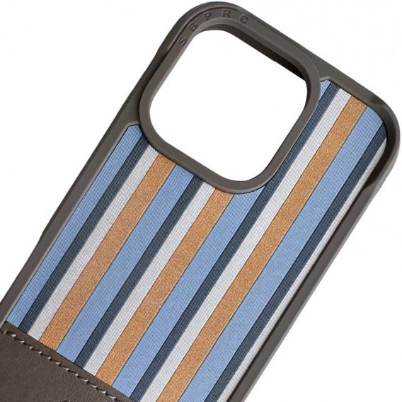 Шкіряний чохол Polo Santa Barbara Isaac для iPhone 16 Pro (6.3"), Titanium grey