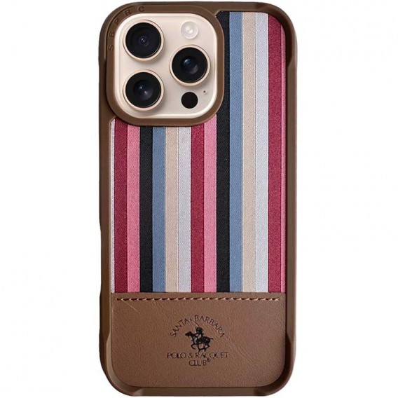 Кожаный чехол Polo Santa Barbara Isaac для Apple iPhone 16 Pro Max (6.9"), Champagne gold