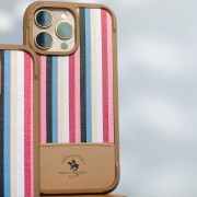 Шкіряний чохол Polo Santa Barbara Isaac для iPhone 16 Pro Max (6.9"), Champagne gold