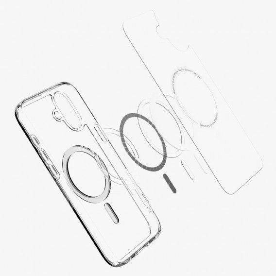Чохол SGP Ultra Hybrid (MagFit) для Apple iPhone 16 (6.1") Прозорий