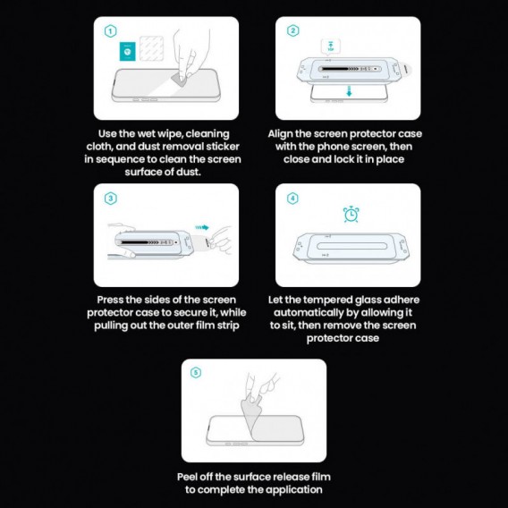 Защитное стекло Nillkin (CP+PRO) для Apple iPhone 16 Pro Max (6.9") (+ аппликатор), Черный