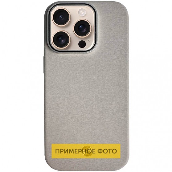 Чехол SGP PC+Leather with MagSafe для Apple iPhone 16 (6.1") Grey