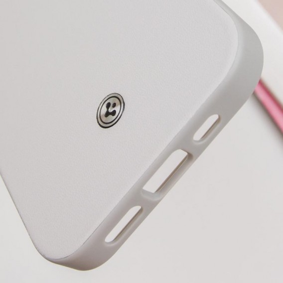 Чехол PC+Leather SGP with MagSafe для Apple iPhone 16 (6.1"), Grey