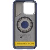 Чохол PC+Leather SGP with MagSafe для Apple iPhone 16 (6.1"), Blue