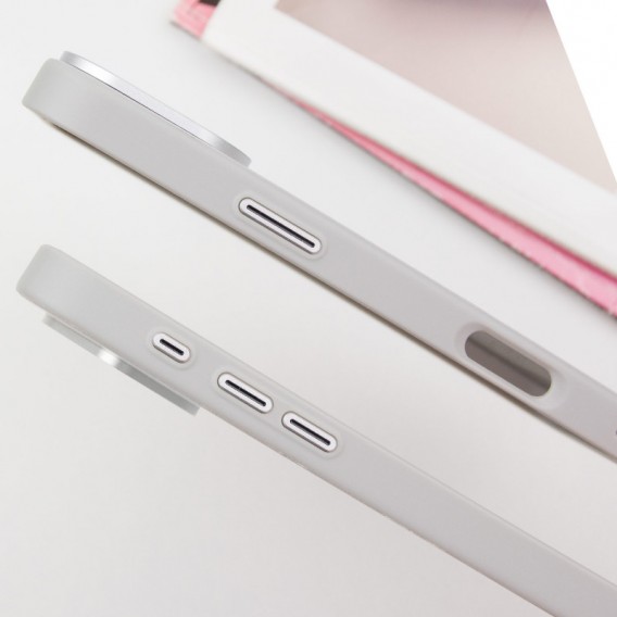 Чехол SGP PC+Leather with MagSafe для Apple iPhone 16 Plus (6.7 дюйма) Grey