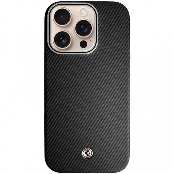 Чехол SGP PC+Leather with MagSafe для Apple iPhone 16 Pro (6.3") Carbon
