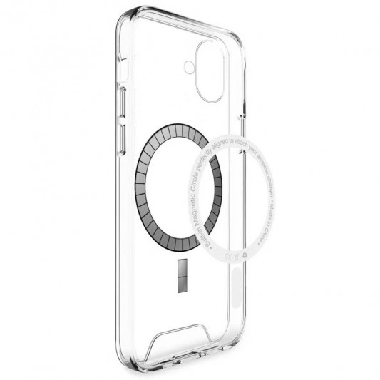 Чехол TPU Space Case with MagSafe для Apple iPhone 16 Plus (6.7") Прозрачный - изображение 1